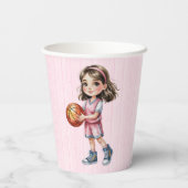 バスケットボールテーマ誕生日パーティーfor Girl's 紙コップ (裏面)
