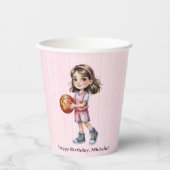 バスケットボールテーマ誕生日パーティーfor Girl's 紙コップ (正面)