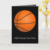 バスケットボールテーマ カード (黄色い花)