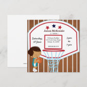 バスケットボールテーマ 招待状 (正面/裏面)