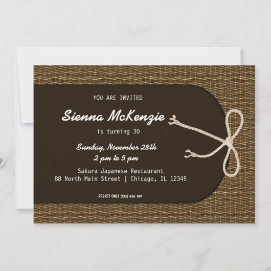 バスケットボールテーマ 招待状 (正面)