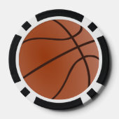バスケットボールデザインのポーカーチップ ポーカーチップ (裏面)
