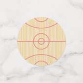 バスケットボールデザインテーブル紙吹雪 コンフェッティ (スモール正面)