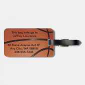 バスケットボールデザインラゲッジタグ ラゲッジタグ (裏面横)