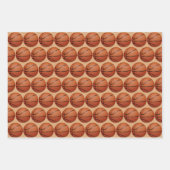 バスケットボールデザインラッピング紙セット ラッピングペーパーシート (正面3)