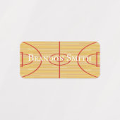 バスケットボールデザイン名タグ4つ ラベル (デザイン1)