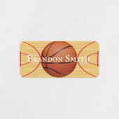 バスケットボールデザイン名タグ4つ ラベル (デザイン2)