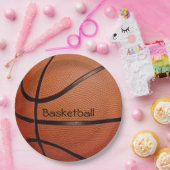 バスケットボールデザイン紙プレート ペーパープレート (パーティー)