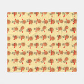 バスケットボールデザイン フリースブランケット (正面(横))