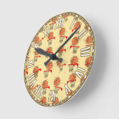 バスケットボールデザイン ラウンド壁時計 (傾斜)