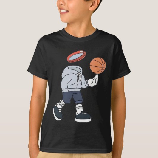 バスケットボールデザイン Tシャツ (正面)