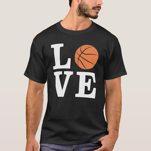 バスケットボールデザイン Tシャツ (正面)