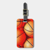 バスケットボールトラベルバッグラベル ラゲッジタグ (正面縦)