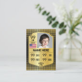 バスケットボールトレーディングカードプレーヤー統計シールドカード コーリングカード (スタンド正面)