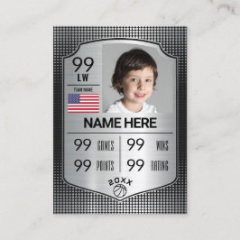 バスケットボールトレーディングカードプレーヤー統計シールドカード コーリングカード