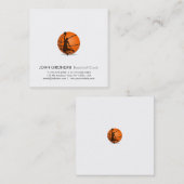 バスケットボールトレーナーコーチモダントレンディースクエア スクエア名刺 (正面/裏面)