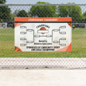 バスケットボールトーナメントブラケット8チームバナー 横断幕 (インサイチュ)