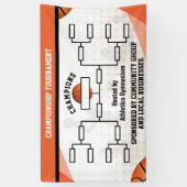 バスケットボールトーナメントブラケット8チームバナー 横断幕 (縦)