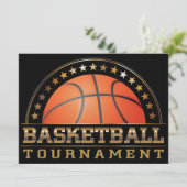 バスケットボールトーナメント招待状 招待状 (スタンド正面)