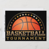 バスケットボールトーナメント招待状 招待状 (正面/裏面)