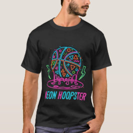 バスケットボールドリップネオンバスケットボールグラフィックス Tシャツ