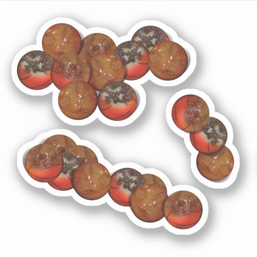 バスケットボールドーナツホール シール (正面)