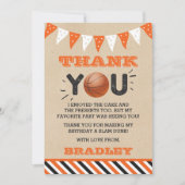 バスケットボールナイエイジ誕生日 サンキューカード (正面)