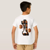 バスケットボールナンバー1ロゴ、 Tシャツ (裏面フル)