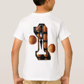 バスケットボールナンバー1ロゴ、 Tシャツ (裏面)