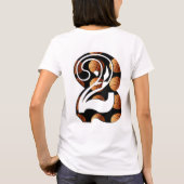 バスケットボールナンバー2、写真ロゴ、 Tシャツ (裏面)