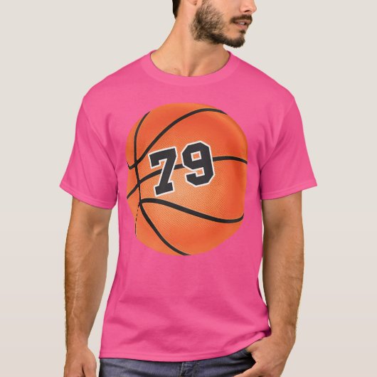 バスケットボールナンバー7979 Tシャツ (正面)