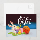 バスケットボールハッピーイースターホリデイtoプレイヤー シーズンポストカード (正面/裏面)