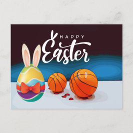 バスケットボールハッピーイースターホリデイtoプレイヤー シーズンポストカード