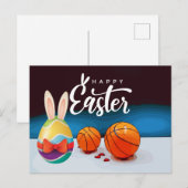 バスケットボールハッピーイースターホリデイtoプレイヤー シーズンポストカード (正面/裏面)