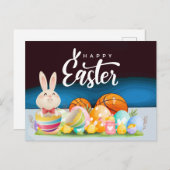 バスケットボールハッピーイースターホリデイtoプレイヤー シーズンポストカード (正面/裏面)