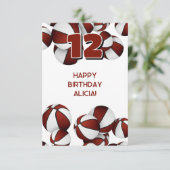 バスケットボールハッピーバースデーマルーンのチームカラー カード (スタンド正面)