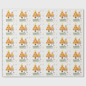 バスケットボールハッピーホリデーズウィズクリスマスツリーWr ラッピングペーパー (フラット)