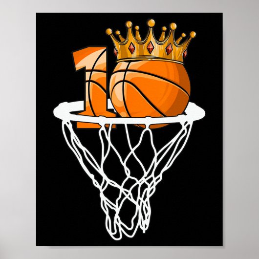 バスケットボールハッピー10誕生日ボーイボール10年 ポスター (正面)