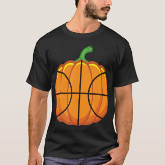 バスケットボールハロウィーンパンプキンボーイズ子供たちサンクスギビン Tシャツ