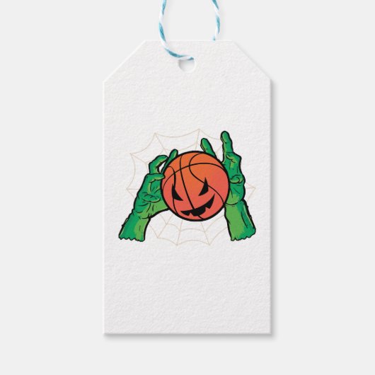 バスケットボールハロウィーン ギフトタグ (正面)