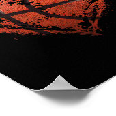 バスケットボールハートハッピーバレンタインデーバスケットボール ポスター (角)