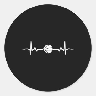 バスケットボールハートビートギフトアイディア1 ラウンドシール