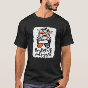 バスケットボールハーフシスターヴィンテージレオパードMessy Bun B Tシャツ
