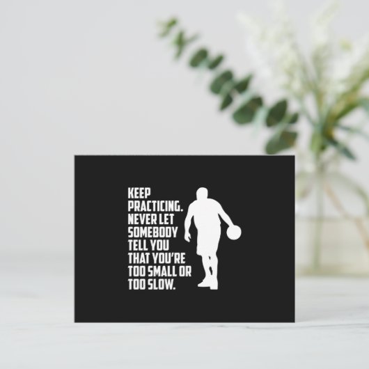 バスケットボールバスケットボール選手チームギフトアイディア ポストカード (スタンド正面)