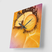 バスケットボールバスケドリームスポーツスクエアウォールクロック スクエア壁時計 (傾斜)