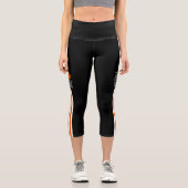 バスケットボールバスケプレイヤーガール誕生日ギフト カプリレギンス (正面)