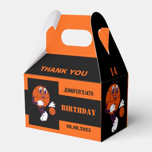 バスケットボールバスケ，バスケットボールプレイヤーギフト，誕生日 フェイバーボックス (裏面サイド)