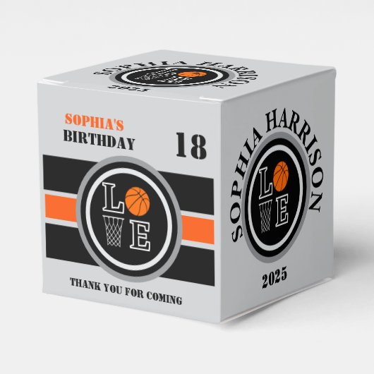 バスケットボールバスケ，バスケットボールプレイヤーギフト，誕生日 フェイバーボックス (正面サイド)