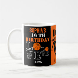 バスケットボールバスケ,バスケットボールプレーヤー誕生日ギフト コーヒーマグカップ