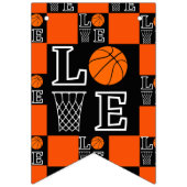 バスケットボールバスケ、バスケットボールプレーヤー誕生日 バンティングフラッグ (第1の旗)